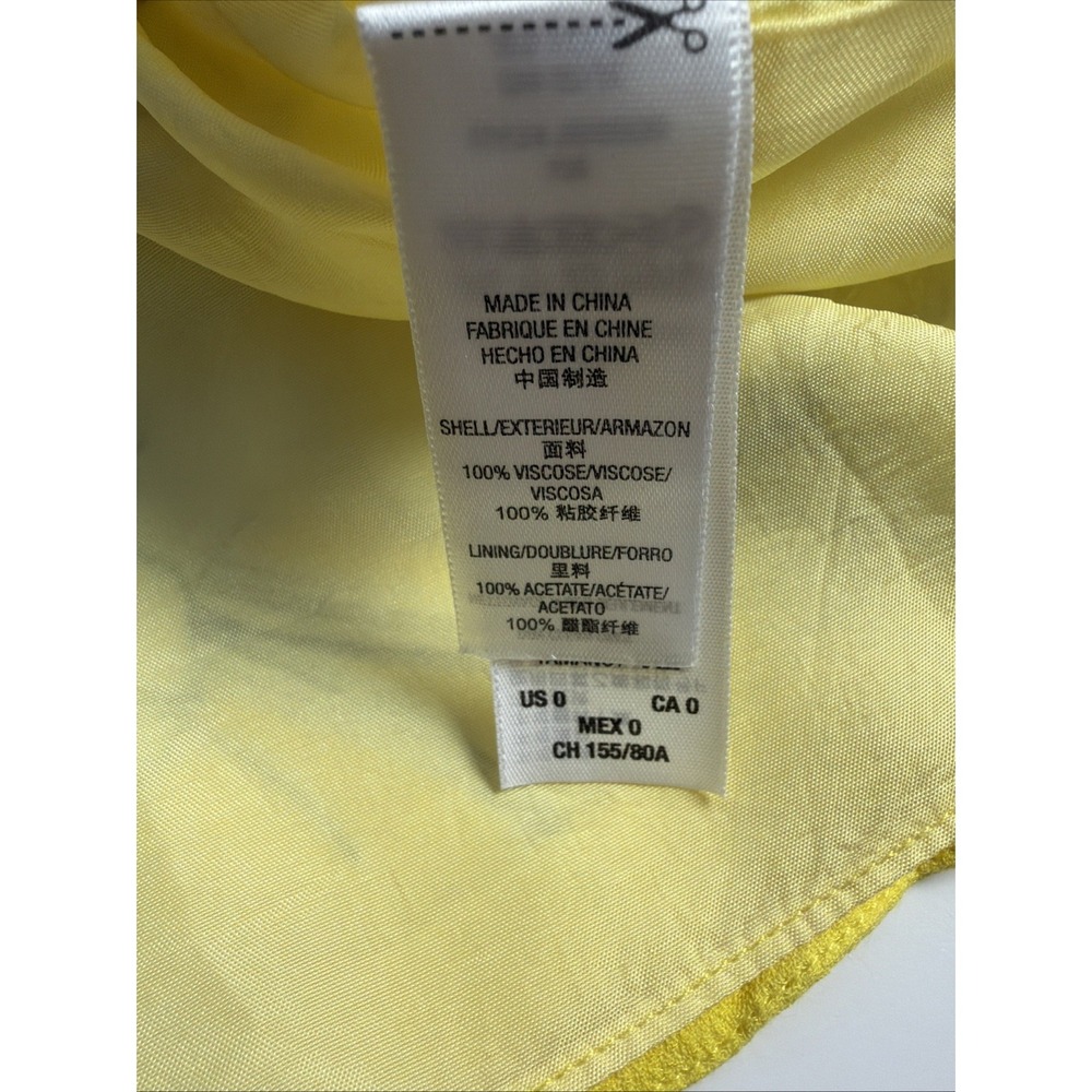 Juicy Couture Floral Yellow Casual Dress 0 Liked Gold Shoulder Button Fairy Y2K - Picture 5 of 7